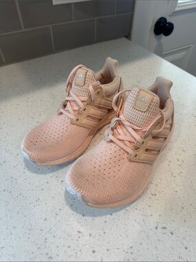 adidas Women's Light Pink Knit Running Shoes